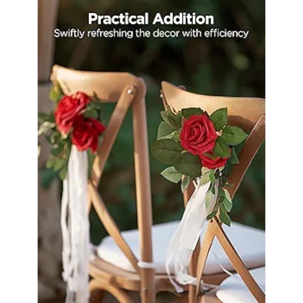 50 Artificial Red Roses NEW - Picture 3 of 7